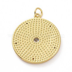 Pendenti in ottone con micro pavé di zirconi cubici&nbsp;KK-E068-VF009