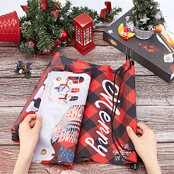 Polyester hängendes Zeichen für Home Office Haustür Veranda begrüßen Weihnachtsdekorationen&nbsp;AJEW-WH0129-49