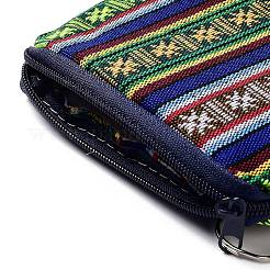 Brieftaschen aus Baumwollstoff mit Streifenmuster im Bohème-Stil&nbsp;ABAG-Q043-04