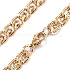 Conjuntos de joyas de collares y pulseras de acero inoxidable 304&nbsp;SJEW-E066-10G