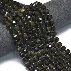 Natürliche goldene Obsidianperlenstränge&nbsp;G-K389-A46-01