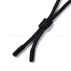 Collana con ciondolo a nodo da marinaio in occhio di tigre naturale con cordino in nylon da donna&nbsp;NJEW-E091-02B