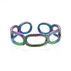 Bague de manchette ovale en acier inoxydable 304&nbsp;RJEW-N038-093