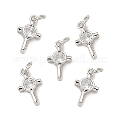 Adornos de latón micropavé de circonia cúbica&nbsp;KK-E068-VB239