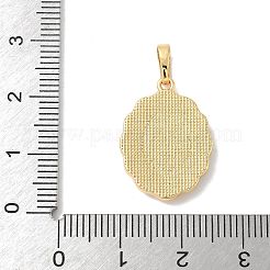 Pendenti in conchiglia bianca naturale con pavé in ottone&nbsp;KK-S522-07A-G