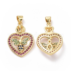 Colgantes de Latón Cubic Zirconia&nbsp;ZIRC-I062-20G