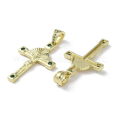 Rack de latón chapado colgantes de óxido de circonio cúbico&nbsp;KK-M272-06G