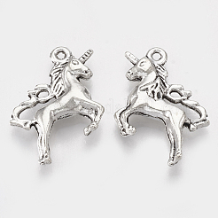 Tibetischer stil Aluminium Anhänger & Charms&nbsp;TIBEP-T052-28AS-RS