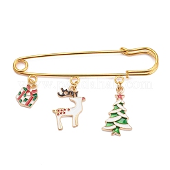 Broche de sécurité en fer sur le thème de noël&nbsp;JEWB-BR00045