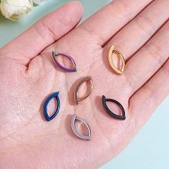 6 Stück 6 Farben 304 Edelstahl gebogener Bauchnabelring&nbsp;JX496A-02