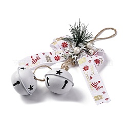 Weihnachtsthema Stoff Bowknot Anhänger Dekorationen&nbsp;HJEW-Q002-01A