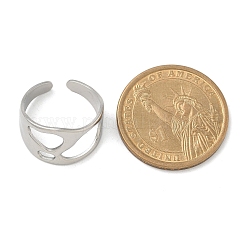 Offene Manschettenringe aus 304 Edelstahl für Unisex&nbsp;RJEW-Q003-03P