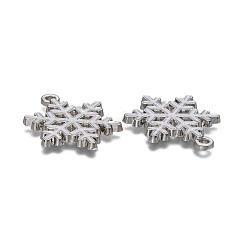 Alliage de flocon de neige pendentifs émail&nbsp;X-ENAM-R041-34