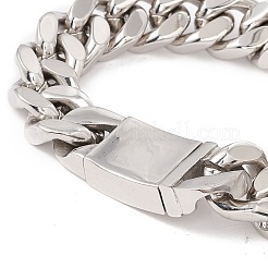 Bracciale con catene a maglie in acciaio inossidabile 304 anti-ossidazione per donna&nbsp;BJEW-E107-10P