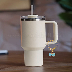 8 Stück 4 Farben Bowknot Legierung Emaille Tasse Charms&nbsp;HJEW-LP00036