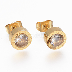 Orecchini a bottone in acciaio inossidabile 304&nbsp;EJEW-H349-06