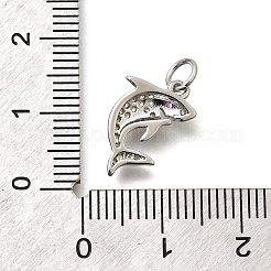 Pendentifs avec zircon cubiques à micro-pavés en laiton&nbsp;KK-Z093-03P