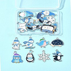 20 pendentif en alliage émaillé sur le thème de l'hiver&nbsp;ENAM-FS0001-96