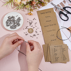DIY-Kits zum Herstellen von Morsecode-Armbändern&nbsp;DIY-UN0008-19