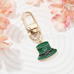 St. Patrick's Day Legierungs-Email-Anhängerdekorationen&nbsp;HJEW-JM01573-02