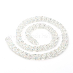 3 brins 3 styles de chaînes gourmettes acryliques transparentes faites à la main&nbsp;AJEW-JB00958