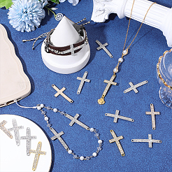 40 pz 4 colori lega religiosa cristallo strass connettore charms&nbsp;FIND-PH0038-10