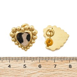 Orecchini a bottone in acciaio inossidabile 304 per donna&nbsp;EJEW-K268-15G