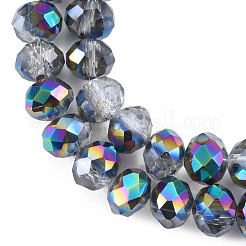 Fili di perle di vetro elettrolitico trasparente crackle&nbsp;EGLA-T008-028-B01