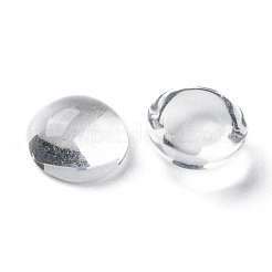 Mezzo trasparente cabochons di vetro rotondo&nbsp;X-GGLA-R027-10mm