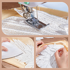 Gestickte Spitzenapplikationen aus Polyester mit Flügelmuster&nbsp;DIY-WH0530-95