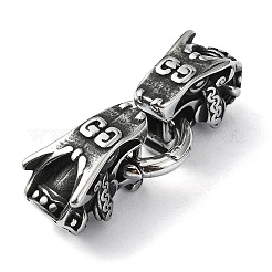 Anelli a molla in acciaio inossidabile 304 in stile tibetano&nbsp;FIND-Z046-04AS-02