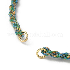 Geflochtene Baumwollgarn / Baumwollschnur Armband machen&nbsp;MAK-L043-02G-11