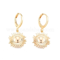 Sonnenblumen-Ohrringe aus Messing für Damen&nbsp;EJEW-N012-65
