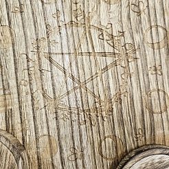 Portacandele pentagramma in legno&nbsp;WICR-PW0003-005