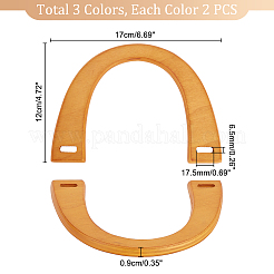 6 poignée de sac en bois en forme de U&nbsp;FIND-PH0010-45
