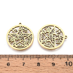 Pendentifs creux en acier inoxydable 304&nbsp;STAS-T070-03G