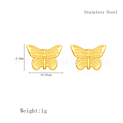 Elegantes pendientes de mariposa de acero inoxidable 304 para uso diario de mujer.&nbsp;AO7472-2