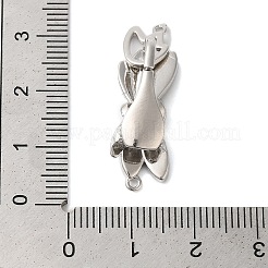 Micro pavé di ottone trasparente cubic zirconia piegato su fermagli&nbsp;KK-S382-12P-02