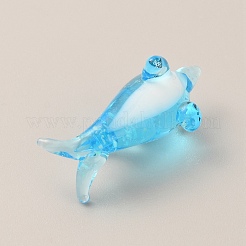 Delphin-Display-Dekorationen aus Glas&nbsp;DJEW-WH0063-32