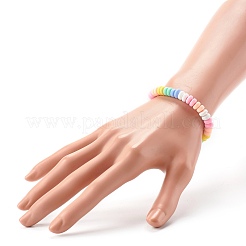 Handgemachte Polymer-Ton-Perlen-Stretch-Armbänder für Kinder&nbsp;BJEW-JB06487-02
