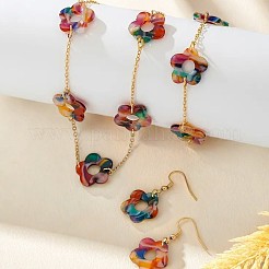 Schmuckset aus Blumenlegierung und Acryl&nbsp;FS-WG36751-01