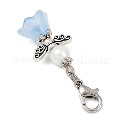 Décoration pendentif en verre ange&nbsp;HJEW-JM03412-S