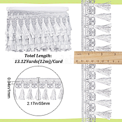 Frange in pizzo di poliestere filigranato da 12 m&nbsp;OCOR-WH0089-12B