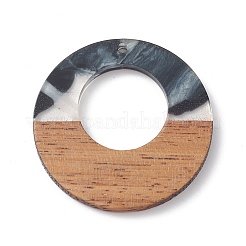 Pendentifs en résine nacrée et bois de noyer&nbsp;WOOD-C016-01F