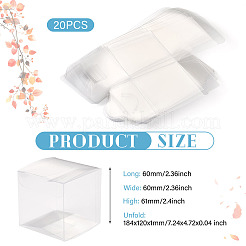 20 Stück quadratische transparente Geschenkverpackung aus Kunststoff&nbsp;CON-TA0001-26