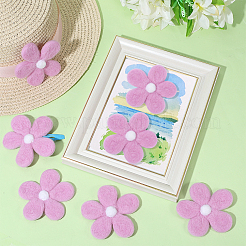8 pz di accessori per costumi in feltro di lana a forma di fiore di margherita&nbsp;AJEW-PH0008-82C