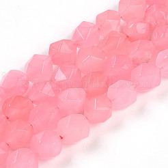 Chapelets de perles en jade blanc naturel teinté&nbsp;G-T139-8mm-46U