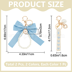 2 porte-clés 2 styles en coton&nbsp;KEYC-CP0001-24D