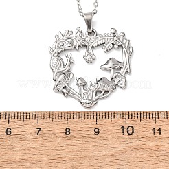 Colliers à pendentif en acier inoxydable 304 avec chaîne câble pour hommes et femmes&nbsp;NJEW-K308-03F-P