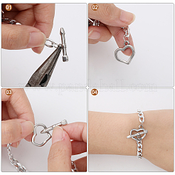 10 set 5 stili di fermagli a levetta in acciaio inossidabile 304&nbsp;STAS-CA0001-75